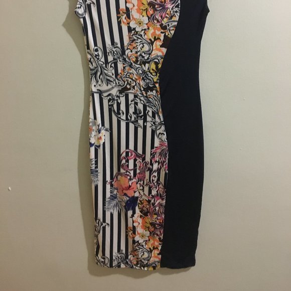 Striped Graphics Pencil Dress- Item#34 - Picture 2 of 4